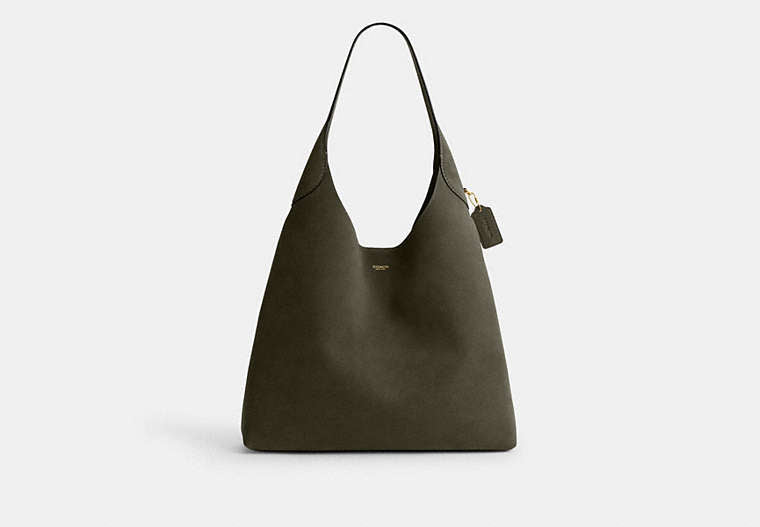 COACH® Women's Bolso de hombro Brooklyn 39 en Verde | Cuir