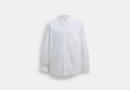 COACH® Men's Camisa de botones con manga larga en Blanco, Talla Mediano | Coton