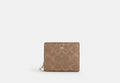 COACH® Women's Cartera con botón automático de lona de firma en Castaño | Pvc