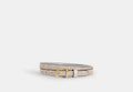 COACH® Women's Cinturón reversible cortado a medida con hebilla clásica, 18 mm en Beige | Pvc