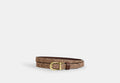 COACH® Women's Cinturón reversible cortado a medida con hebilla clásica, 18 mm en Castaño | Pvc