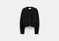 COACH® Women's Cárdigan Heritage C en Negro, Talla Mediano