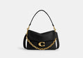 COACH® Women's Bolso de hombro con cadena Tabby 30 en Negro | Cuir