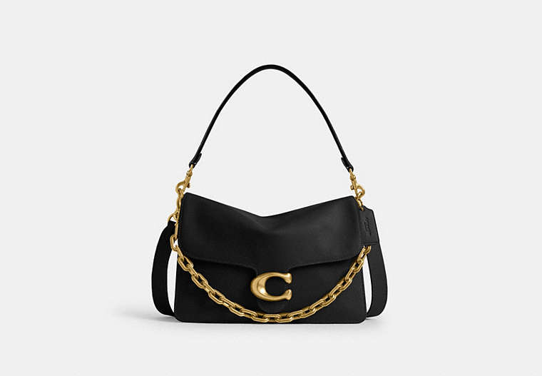 COACH® Women's Bolso de hombro con cadena Tabby 30 en Negro | Cuir