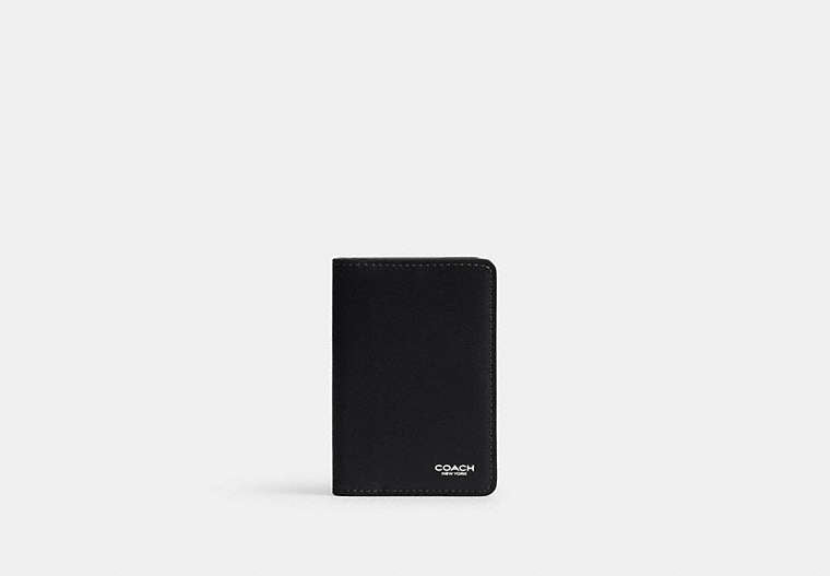 COACH® Men's Cartera para tarjetas en Negro | Cuir