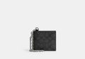 COACH® Men's Cartera billetera con cadena en lona de firma en Gris | Pvc