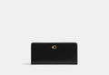 COACH® Women's Cartera fina básica en Negro | Cuir