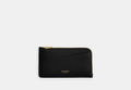 COACH® Women's Tarjetero con cremallera New York en Negro | Cuir