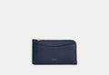 COACH® Women's Tarjetero con cremallera New York en Azul | Cuir