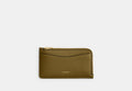 COACH® Women's Tarjetero con cremallera New York en Verde | Cuir