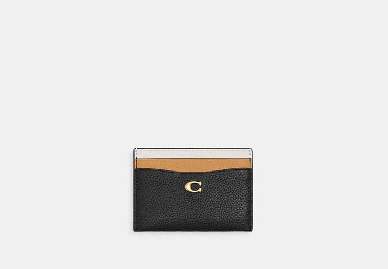 COACH® Women's Tarjetero Essential con bloques de color en Negro | Cuir