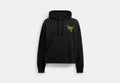 COACH® Unisex Sudadera con capucha y Rexy en Negro, Talla M