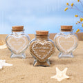Personalizado Amor Corazón Flores Vidrio Memoria Sand Jar Botella con Nombre y Fecha Boda Luna de miel Vacaciones Regalo para Parejas Novio Novia