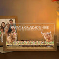 Vaca de las Tierras Altas Personalizada Luz de Noche LED con Nombres y Base de Madera Decoración del Hogar Día de la Madre Día del Padre Regalo para Mamá Papá
