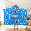 Personalizada Multicolor Fotos de Mascotas Manta con Capucha Suave con Nombre Decoración del Hogar Cumpleaños Regalo de Navidad para los amantes de las mascotas