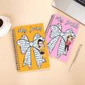 Cuaderno A5 personalizado con el lazo de un profesor de dibujos animados y texto Regalo de vuelta al cole para profesores en el Día del Profesor