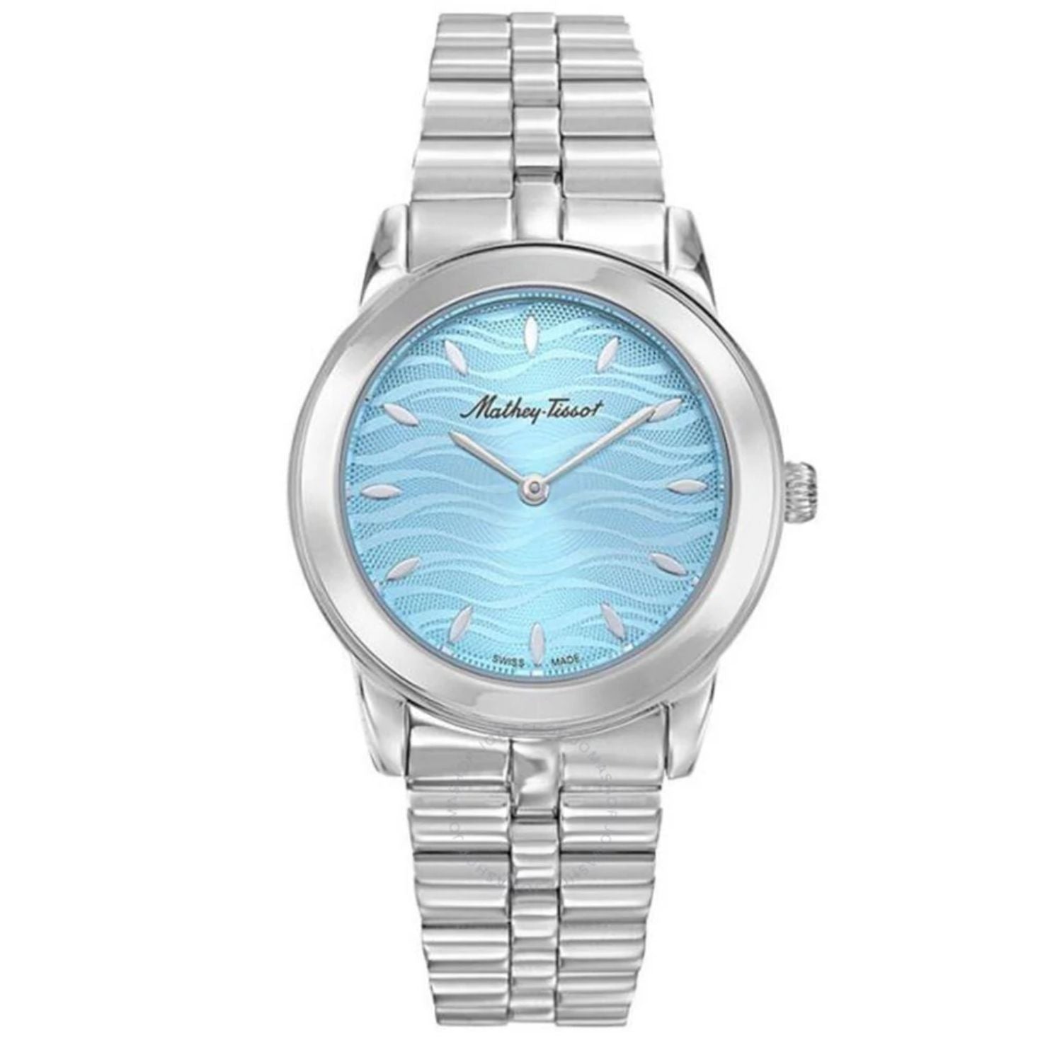 Mathey Tissot Stainless Steel with Blue Dial Watch — Blue