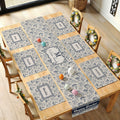 Camino de Mesa Personalizado Estilo Toile De Jouy Conejito de Pascua y Juego de Manteles Individuales a Juego con Nombre Decoración de Mesa de Comedor Regalo de Pascua para Amigos de la Familia