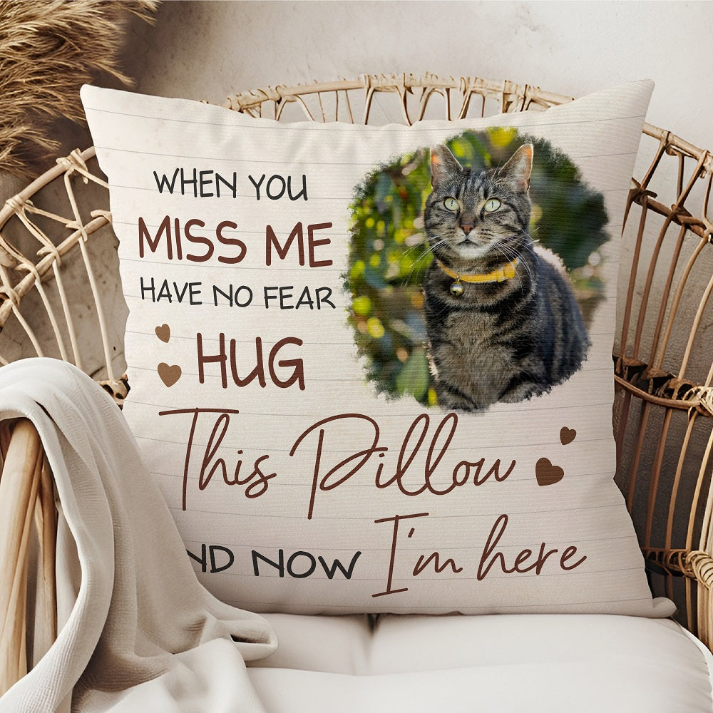 Personalizado Estoy Aquí Foto Conmemorativa Funda de Almohada Decoración para el Hogar Simpatía Sentimental Conmemorativa Regalo para Mujeres Hombres
