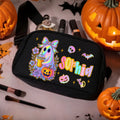 Personalizado lindo fantasma de neón impermeable Crossbody riñonera bolsa de cintura con correa ajustable cumpleaños regalo de Halloween para las mujeres niñas