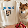Personalizado bordado perro mamá mascota retrato foto camiseta sudadera sudadera con capucha con el año Día de la Madre regalo de cumpleaños para mamá mascota amante de los propietarios