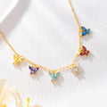 Personalizado 1-10 Mariposa Birthstones Collar Exquisita Joyería Día de la Madre Cumpleaños Aniversario Regalo para Mamá Mujer