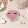 Pestañas personalizadas Nombre Cara Diseño Espejo Plegable Multicolor Compacto Viaje Accesorios Cumpleaños Dama de honor Día de la Madre de regalo para las mujeres