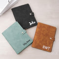 Personalizado Multicolor A5 PU Cuaderno de cuero con texto y páginas rayadas Uso diario Viajes Cumpleaños Regalo para la familia Amigos