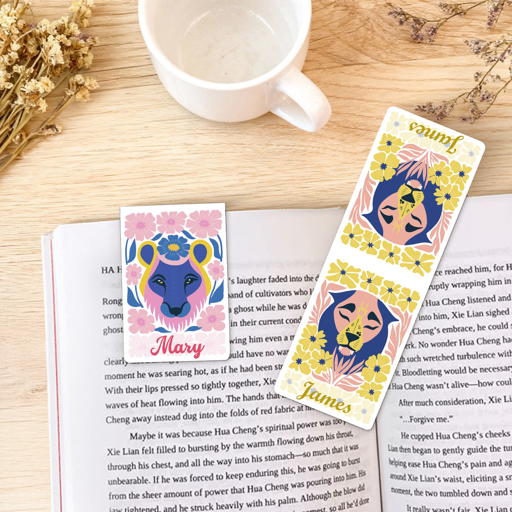 Personalizado Multicolor Abstracto Animal Ilustración Flor Marcapáginas Magnético Clip Regalo de Cumpleaños para Amantes de la Lectura Profesores Estudiantes
