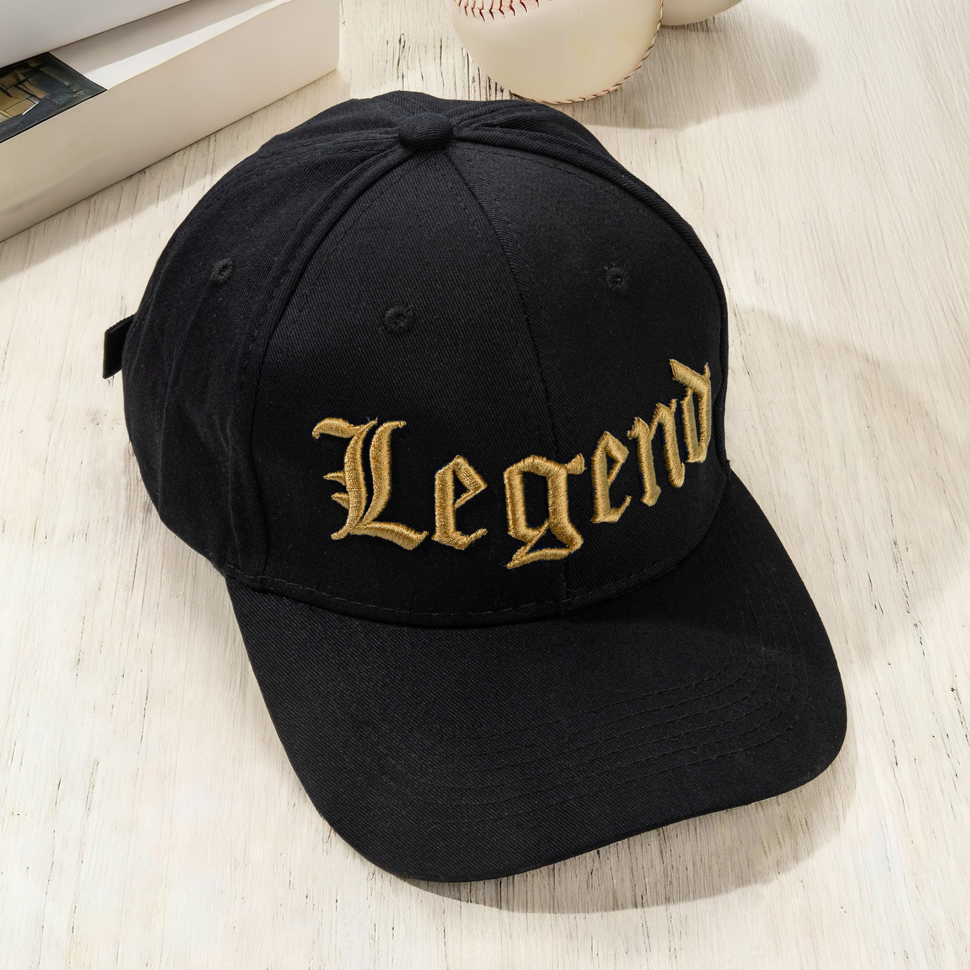 Personalizada Retro Inglés Antiguo Bordado Nombre Transpirable Ajustable Trucker Sombrero Uso Diario Cumpleaños Regalo para Hombres Mujeres