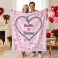 Suave manta vaquera personalizada con nombres Día de San Valentín Regalo de aniversario para parejas