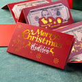 Sobre personalizado de Navidad de Papá Noel Reno con pinza para billetes y nombre Regalo de Navidad para amigos Familia