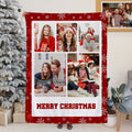 Personalizado 3-9 Fotos Collage Super suave manta con texto decoración del hogar regalo de Navidad para la familia amigos