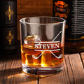 Personalizado grabado Golf Nombre Inicial Old Fashioned vasos de whisky a juego decantador de vidrio Cumpleaños Boda Aniversario de regalo para los hombres