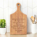 Personalizada tema de la jubilación Heartfelt mensaje de madera Charcutería tabla de cortar con el nombre y la empuñadura de regalo de jubilación para el colega de la familia jubilado