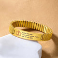 Pulsera elástica de identificación de emergencia médica personalizada para hombre con texto grabado Regalo de cumpleaños para pacientes con epilepsia, diabetes o alergias