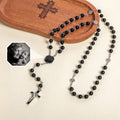 Collar Rosario Cruz Personalizado con Foto Oculta Activada por Calor Regalo Religioso Conmemorativo para Cristianos