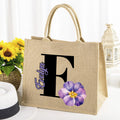 Bolsa de yute personalizada con inicial y nombre Accesorios de viaje Regalo de cumpleaños para mujer