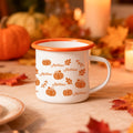 Personalizada Calabaza Hoja de Arce 12 oz Esmalte Taza con Nombre Día de Acción de Gracias Cumpleaños Regalo para Adolescentes Niños