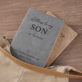Carta personalizada a mi hijo en el cielo Cuaderno de cuero A5 con nombre y 200 páginas rayadas Simpatía Condolencia Regalo para padres Pérdida de un hijo
