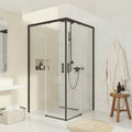 BATHME NOEL-4 Mampara Ducha Angular Corredera Negro Transparente