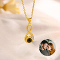 Personalizado Micro-tallado delicado Amor Eterno Flor Foto Proyección Collar Mujer Joyería Cumpleaños Aniversario Regalo para Mujeres