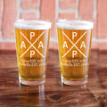 Vaso de Cerveza Personalizado PAPA 16 oz con 1-5 Nombres y Año Home Bar Día del Padre Regalo de Cumpleaños para Hombre