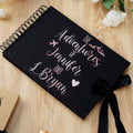 Personalizado romántico línea de arte álbum de fotos álbum de recortes con el nombre y el texto Aniversario de San Valentín Día de regalo para la pareja amada Uno