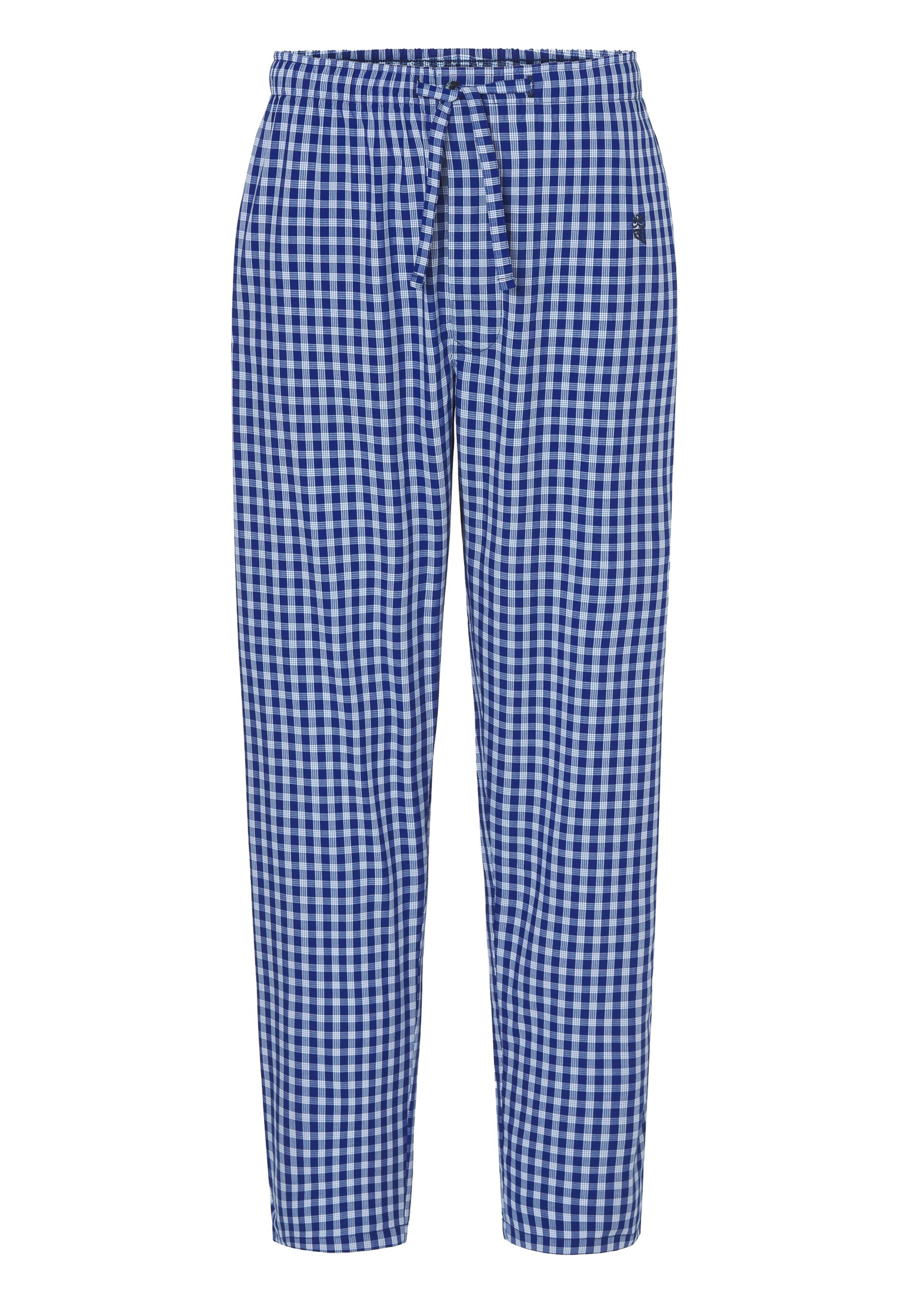 Pantalón Pijama Hombre Largo Popelín Cuadros - Azul 8978_38