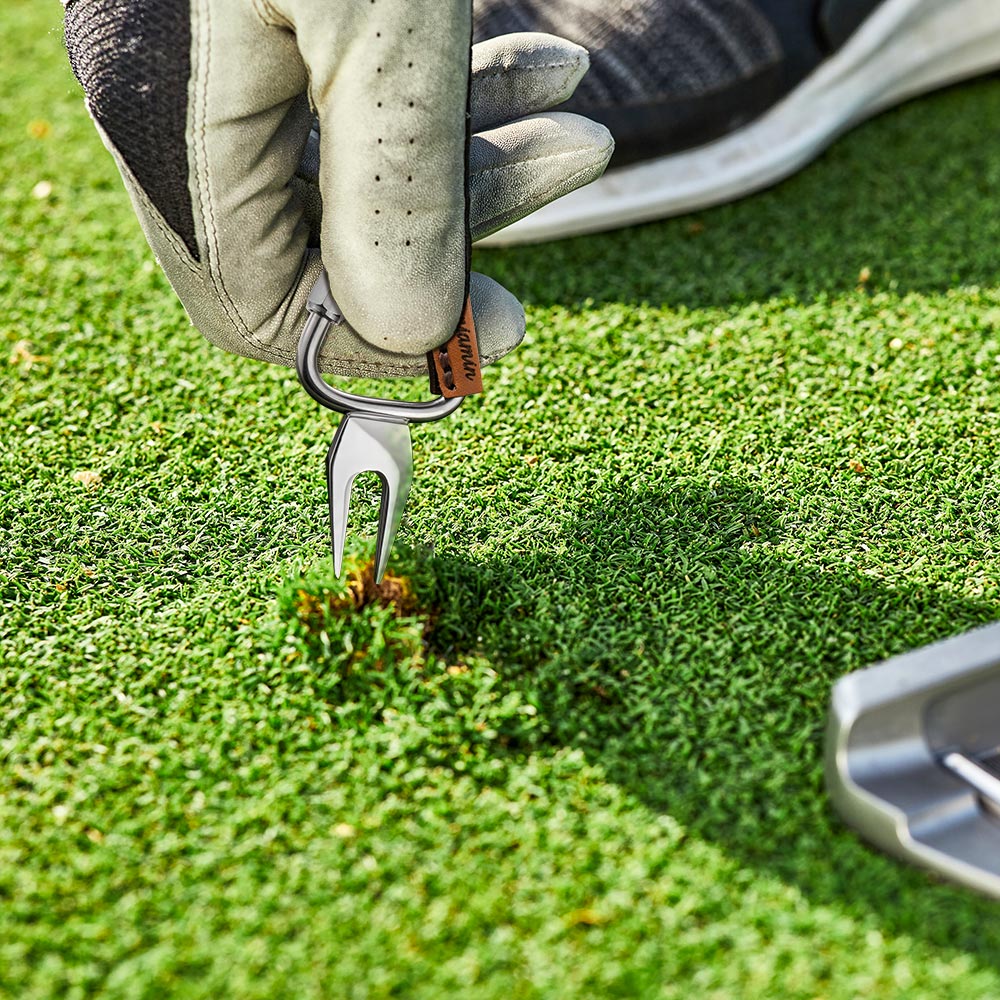 Llavero portátil personalizado de cuero de PU con nombre Golf Divot Tool Golf Field Accessory Father's Day Golf Club Gift for Golfer Golf Lover