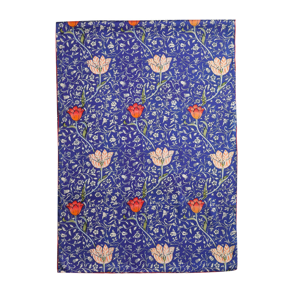 Floral Blue Silk Scarf Galata