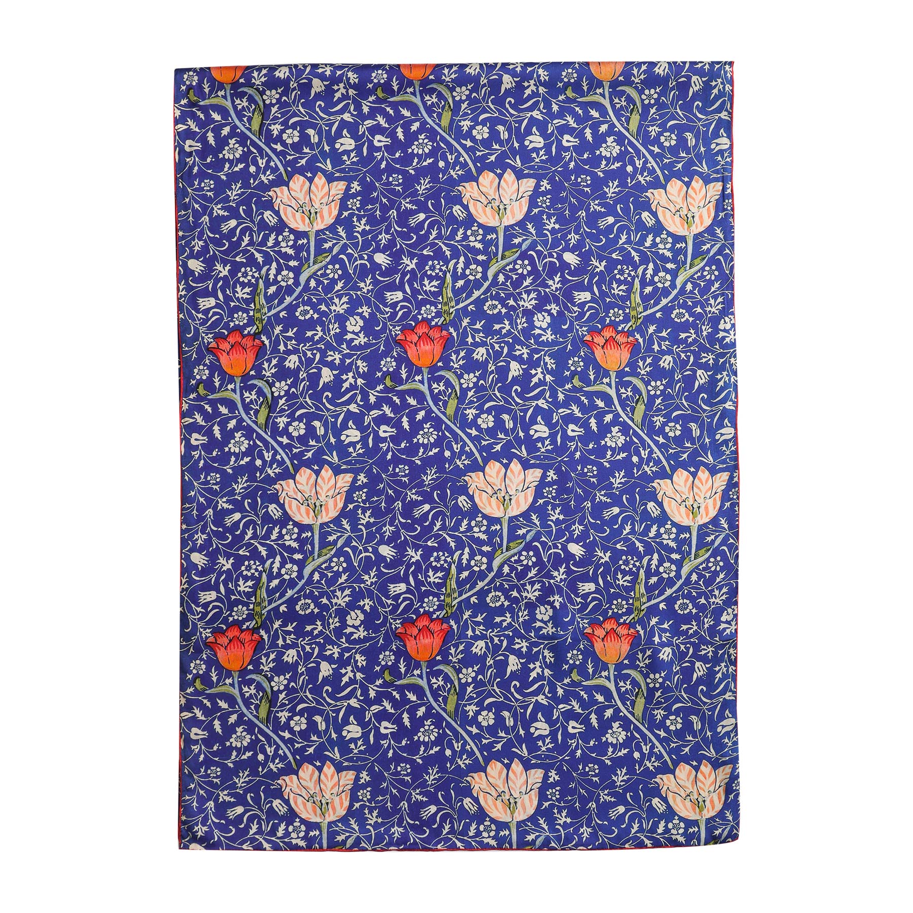 Floral Blue Silk Scarf Galata