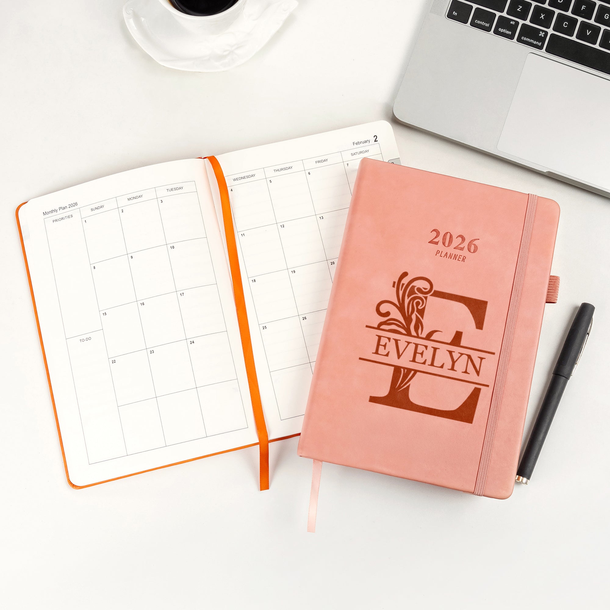 Personalizado Multicolor 2026 Nombre Planificador A5 Cuaderno con Páginas de Planificación Semanal Mensual Cumpleaños Regalo para la Familia Amigo