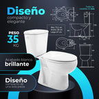 BATHME GADIR Inodoro Completo Salida Suelo Blanco